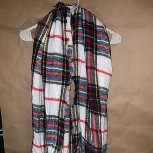 Plaid blanket scarf